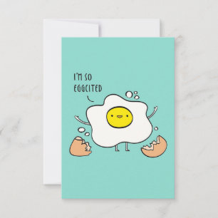Jag är så Egg Cated Funny Eggs Bidrag till Stude OSA Kort