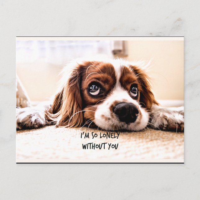 Jag är så ensam utan dig vykort (Framsida)