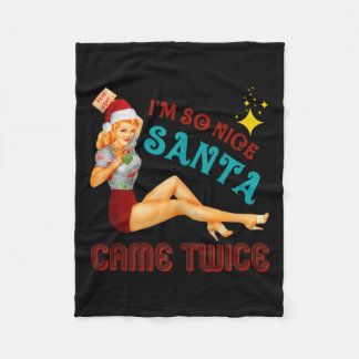 Jag är så fin-Santa-kom-två Naughty Dirty Joke Me Fleecefilt