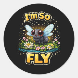 Jag är så fly runt klistermärke