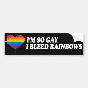 JAG ÄR SÅ GAY ATT JAG BLÖDER REGNBÅGAR -.png Bildekal