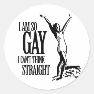 Jag är så gay att jag inte kan tänka rakt runt klistermärke