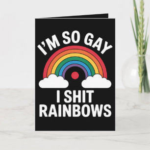 Jag är så Gay Rainbows Funny LGBTQ Pride Ally Kort