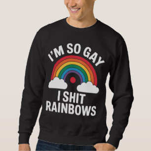 Jag är så gay regnbågar rolig LGBTQ Pride allierad Lång Ärmad Tröja