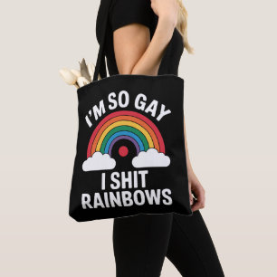 Jag är så gay regnbågar rolig LGBTQ Pride-anhängar Tygkasse