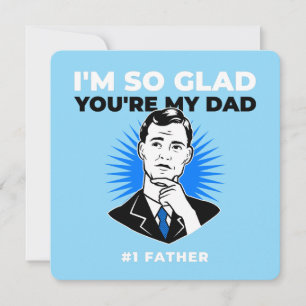Jag är så glad att du är min pappa fars dag-kort julkort