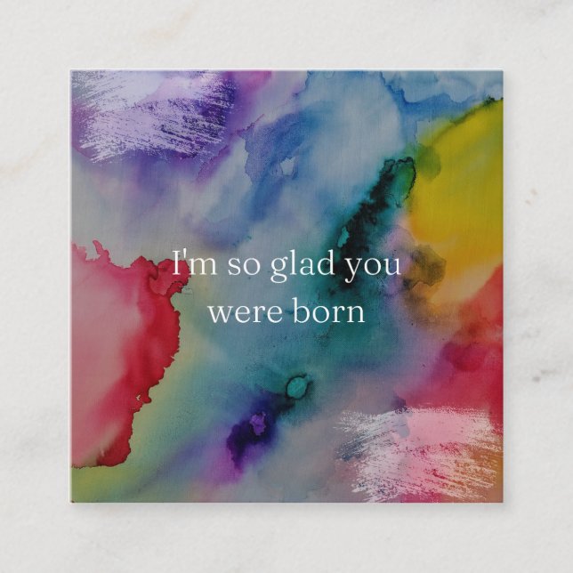 Jag är så glad att du föddes tilläggskort (Framsida)