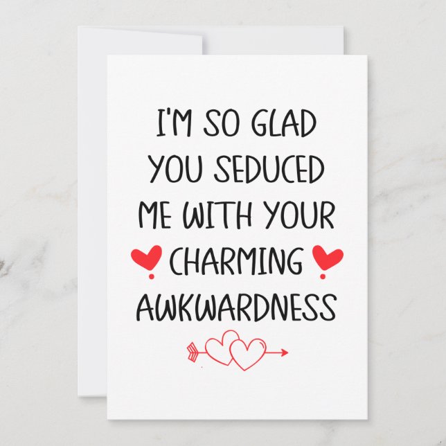 Jag är så glad att du lurade mig med din charm julkort (Framsida)