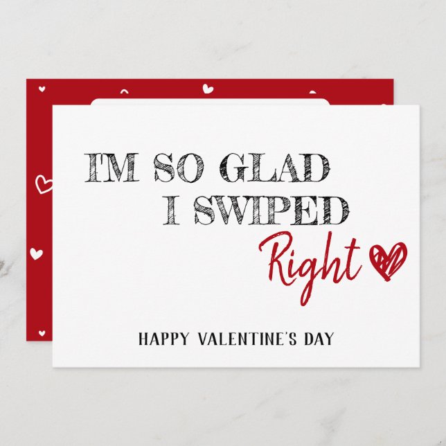 Jag är så glad att jag snurrade det romantiska rol julkort (Fram/baksida)