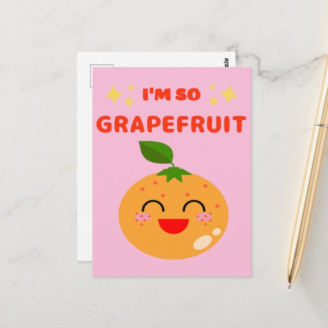 JAG ÄR SÅ GRAPEFRUIT VYKORT (Fram/Back In Situ)