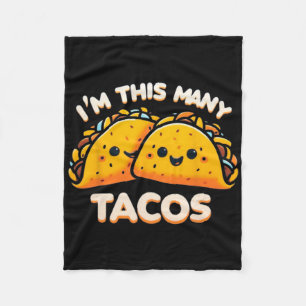Jag är så här många tacos andra födelsedag Twosday Fleecefilt