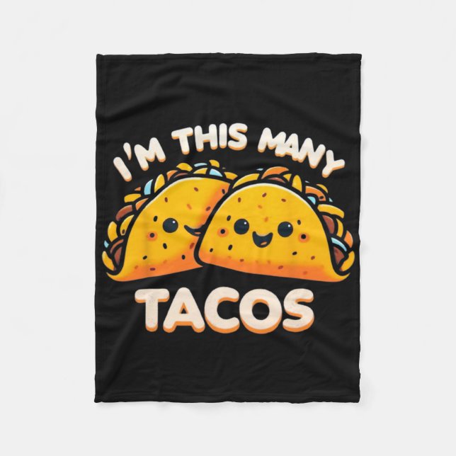 Jag är så här många tacos andra födelsedag Twosday Fleecefilt (Framsidan)
