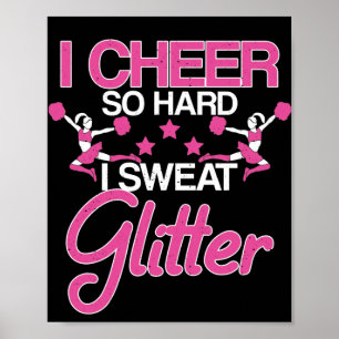 Jag är så hård att jag svenskar Glitter Cheerleade Poster