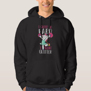 Jag är så hård att jag svenskar Glitter Cheermanag Hoodie