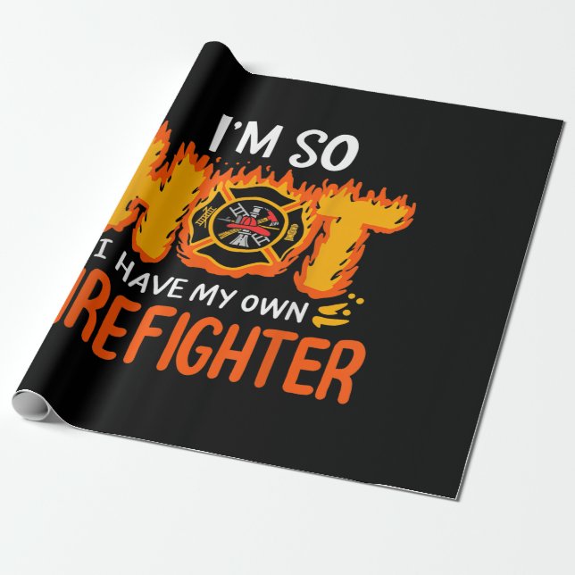 Jag är så Hett att jag har min egen brandman Presentpapper (Utrullad)