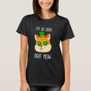 Jag är så irländsk just nu Kofta Rolig Katt St Pat T Shirt
