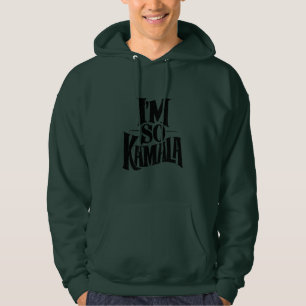Jag är så Kamala Brat Grön Meme Hoodie