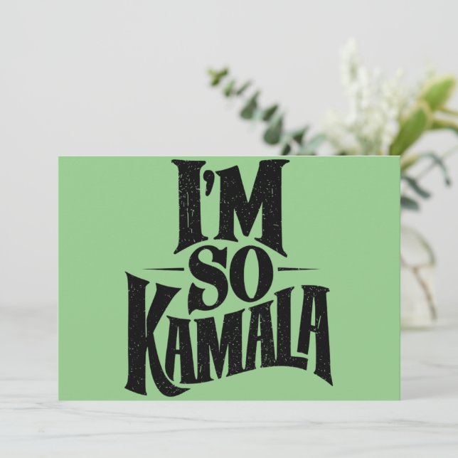 Jag är så Kamala Brat Grönt Meme Inbjudningar (Stående Fram)