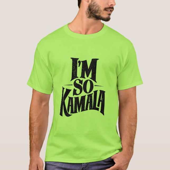 Jag är så Kamala Brat Grönt Meme T Shirt (Framsida)