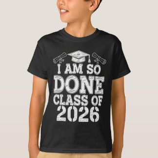 Jag är så klar Cl Of 2026 examen senior 2026 exame T Shirt