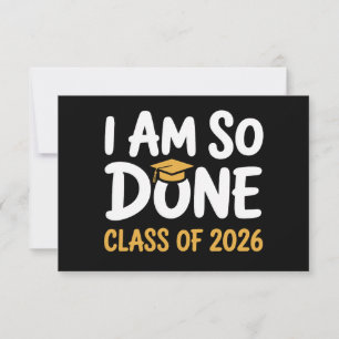 Jag är så klar Klass 2026 Examen 26 Utbildad Meddelande