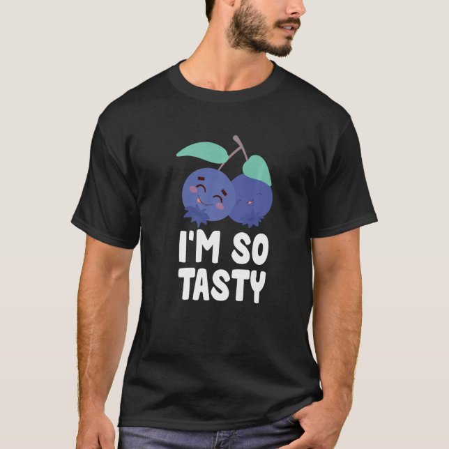 Jag är så läcker blåbär, blåbär t shirt (Framsida)