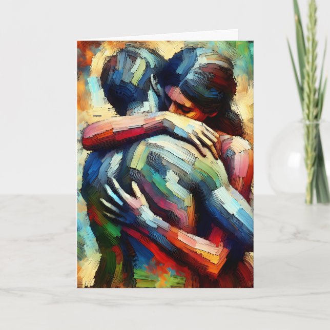 Jag är så ledsen | Älskare Embracing Kort (Framsida)