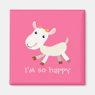 Jag är så Lycklig Goat Magnet