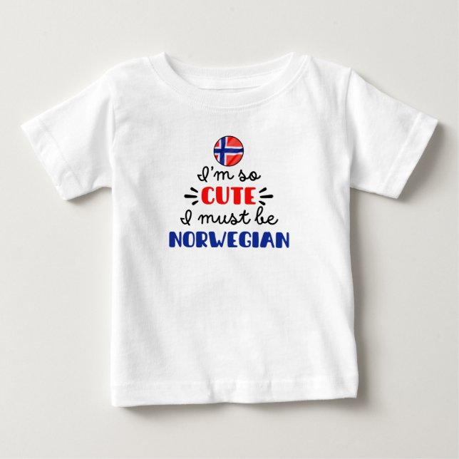 Jag är så söt att jag måste vara norsk t shirt (Framsida)
