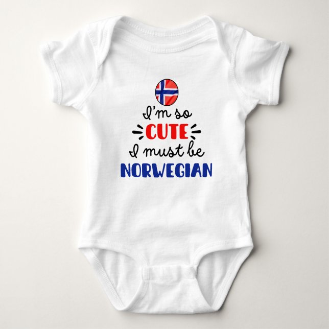 Jag är så söt att jag måste vara norsk t shirt (Framsida)