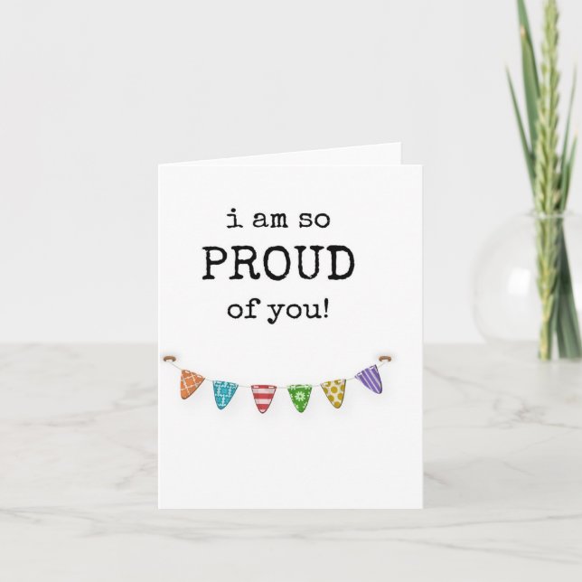 Jag är så stolt över dig, Enkla flaggkortkort Kort (Framsida)