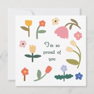 Jag är så stolt över dig Flower Card Kort