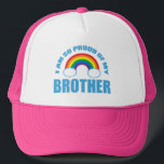 Jag är så stolt över min bror Rainbow Gay pride Keps<br><div class="desc">Jag är så stolt över min broderhatt för gay pride syskon till bära till en gay pride-festival eller parad. Underbara gåvor till en stolt LGBTQ-bro eller syster.</div>