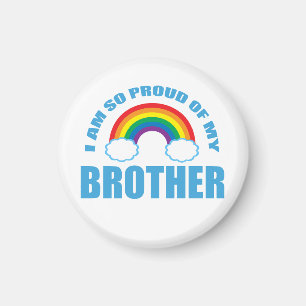 Jag är så stolt över min bror Rainbow Gay pride Magnet