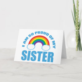 Jag är så stolt över min syster Rainbow Gay pride Kort