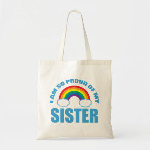 Jag är så stolt över min syster Rainbow Gay pride Tygkasse