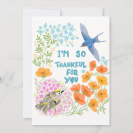 Jag är så tacksam för dig tack kort