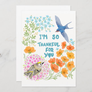 Jag är så tacksam för dig tack kort
