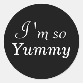 Jag är så Yummy Sticker Runt Klistermärke