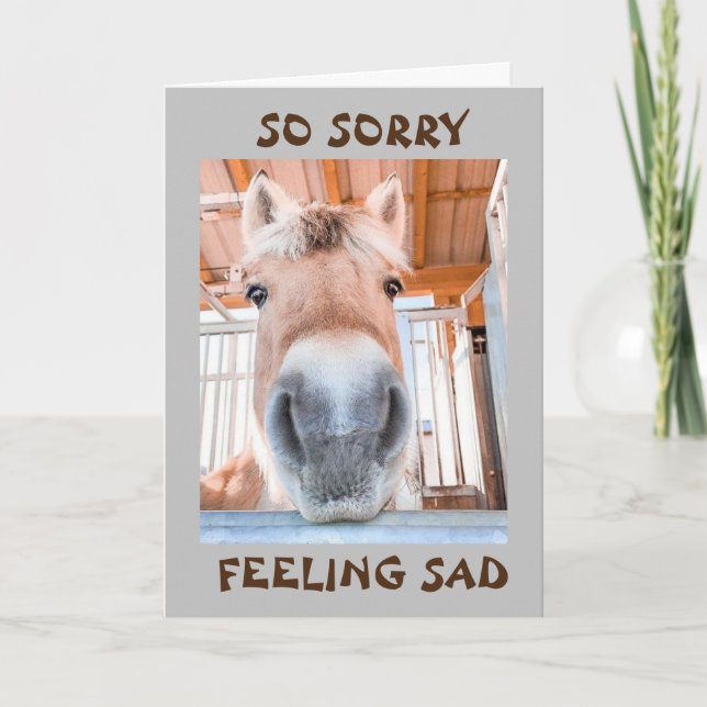 JAG ÄR SÅDAN **LEDSEN** OCH SÅLEDES **SORRY** CARD KORT (Framsida)