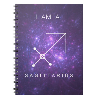 Jag är Sagittarius Lila Zodiac-tecken Anteckningsbok