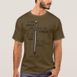 Jag är säker på att jag är död. t shirt<br><div class="desc">Jag är van vid döden.</div>