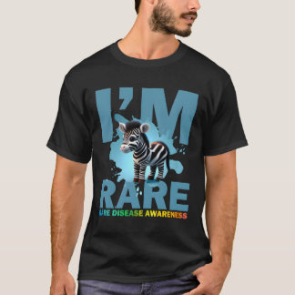 Jag är Sällsynt Cute Zebra för Sällsynt Disease Aw T Shirt