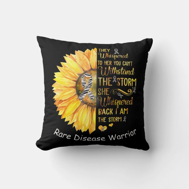 Jag är Sällsyntet Disease Warrior T-Shirt38 Kudde (Framsida)