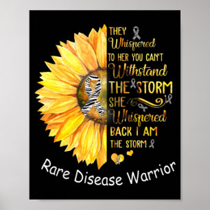 Jag är Sällsyntet Disease Warrior T-Shirt38 Poster
