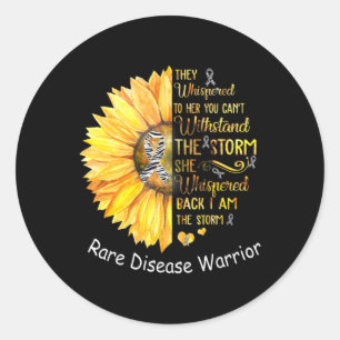 Jag är Sällsyntet Disease Warrior T-Shirt38 Runt Klistermärke