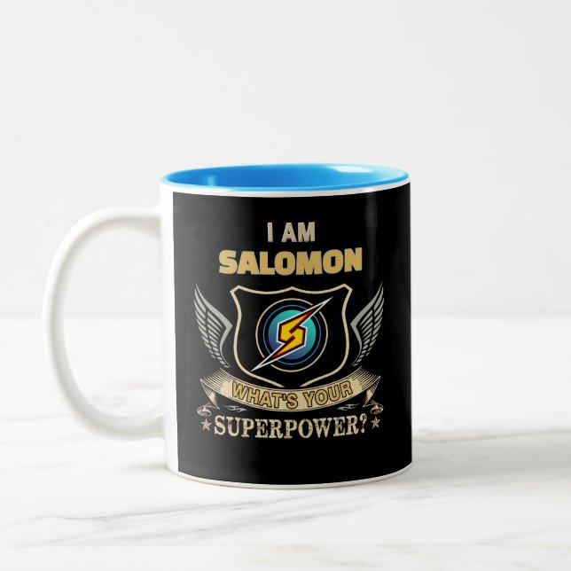 Jag Är SALOMON Vad Är Din Superkraft Två-Tonad Mugg (Vänster)