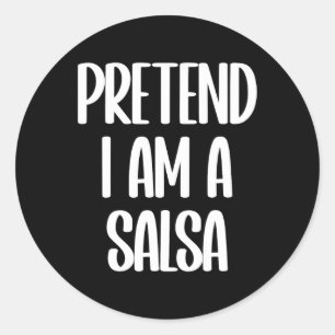 Jag är Salsa Halloween Costume Runt Klistermärke