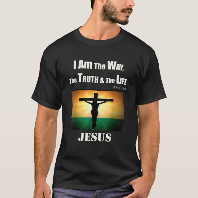 Jag är sanningen för Herre Jesus John T Shirt (Framsida)