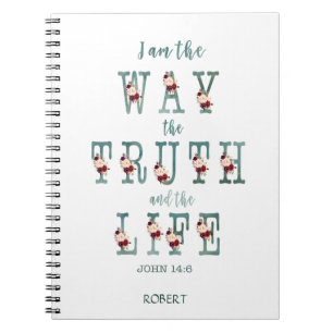 Jag är sanningens och livets typografi anteckningsbok